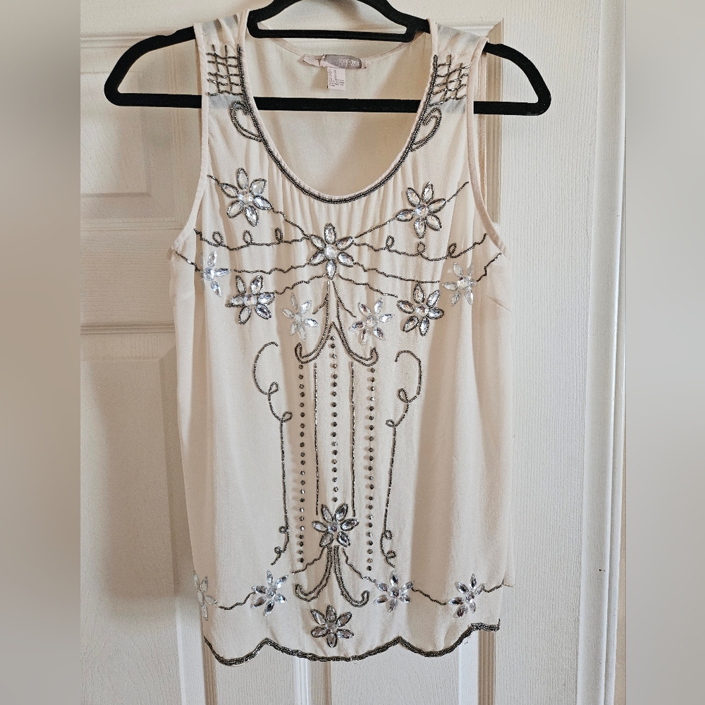 Elegant Beaded Top ..FOREVER 21